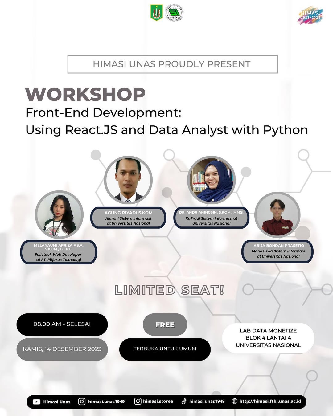 Workshop Front-end Development: Using React.JS and Data Analyst With Python